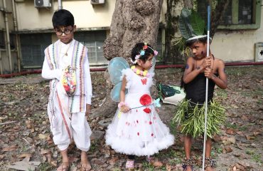 Visual imaired children participating in Street Play