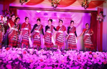 Students of NILD performing dance during the cultural program