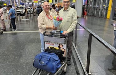 Dr. Lalit Narayan, Director, NILD Welcoming to Sri. Rajeev Sharma (IFoS), Joint Secretary, DEPWD, MOSJE, GOI at Kolkata Airport