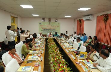 Sri P. C. Mohan, Chairman alongwith committee members of the committee Charing meeting with NILD offcials