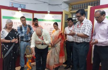 Dr. Lalit Narayan, Director, NILD inaugurating exhibition on various Yogasan and their benefits displayed by CBC, Kolkata on 19th June, 2025
