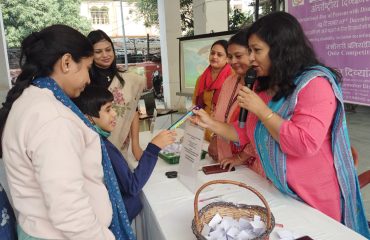 Divyang Child participating Quiz competition