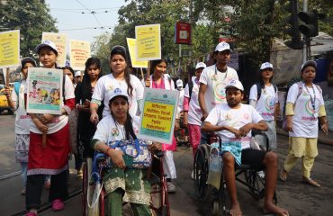 Divyangjan during the Awareness Rally