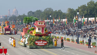 MoPR’s SVAMITVA Tableau at Republic Day Parade 2026 (26 January, 2026, New Delhi)