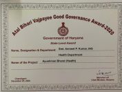 Atal Bihari Vajpayee Good Governance Award