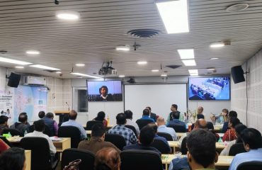 State Coordinator addressing in the Tech Bootcamp joining virtually from NIC Hqrs.