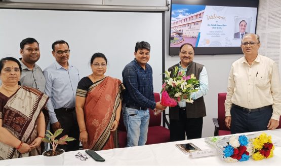 Members of NEARS, Odisha welcoming new SIO Dr. A. K. Hota, DDG.