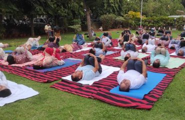 NIC, Odisha Officers performing various Asanas on the occasion.