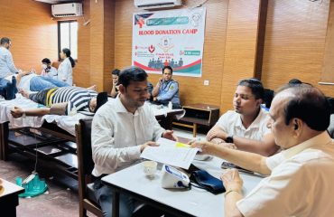 Employees registered to participate in the noble cause of blood donation