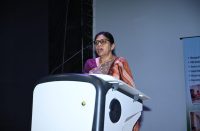 Smt. Litti Patnaik, Addl. Director, Department of Agriculture delivering her Keynote Address on data security at the government level.