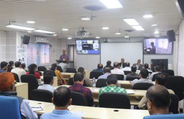 Shri Jayanta Kumar Mishra, Scientist-F delivering welcome note for the event.