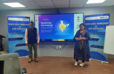 Master Trainers of Rashtriya Karmayogi Workshop Dr. Ajoy Ketan Sarangi, Scientist-F and Ms. Itishree Nanda, Scientist-E.