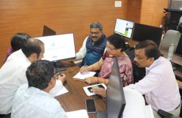 A Brainstorming session among team members for the Karmayogi Task.