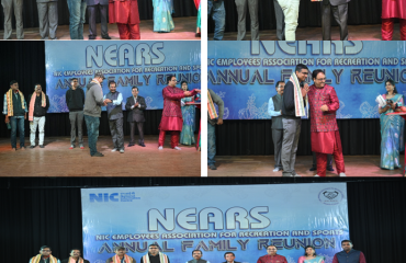 Evening melodies honored – felicitation of the talented musicians by dignitaries.