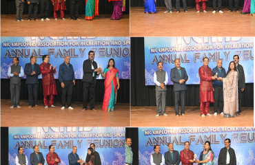 Award distribution to the winners of women’s sports events at NIC Odisha Sports Meet 2025.