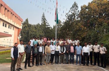 Group photo of the 77th Republic Day celebration.