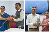 एनआईसी ओड़िशा के वरिष्ठ अधिकारियों द्वारा सम्मानित अतिथियों को पौधा भेंट किया गया।