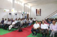 Officers of National Informatics Centre Odisha attentively listening to Dr. B. G. Pitre delivering his inspiring address.