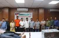 The Indian Red Cross Society team played a pivotal role in making the event successful by efficiently coordinating the camp and collecting blood donations from the donors.
