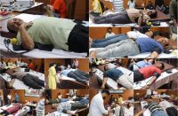 The blood donation drive witnessed active participation from officers and staff members, with many individuals voluntarily contributing through blood donation.