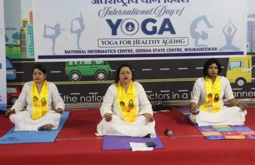 मास्टर ट्रेनरों ने योगाभ्यास का प्रदर्शन करते हुए प्रतिभागियों का मार्गदर्शन किया।