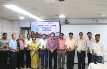 Dr. Rajesh Kumar Pathak, DDG & State Coordinator, extended a warm welcome to the officers recently transferred from various States to NIC Odisha.