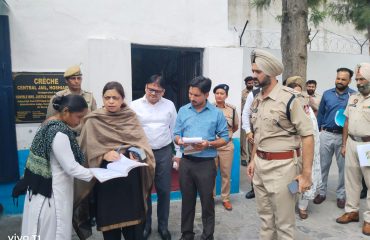 Visit to Central Jail, Hoshiarpur by Ms. Jagdeep Kaur Virk, Member Secretary (I/c), PSLSA