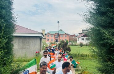 Director crc Srinagar Dr. Behzad maqbool led the Tiranga rally