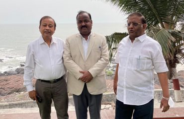 24th March 2022, Raj Bhawan, Mumbai. With Shri J S Sahariya, IAS(Retd), Former SEC, Maharashtra and Shri Sanjay Srivastava,IAS(Retd), SEC, NCT Delhi & Chandigarh UT