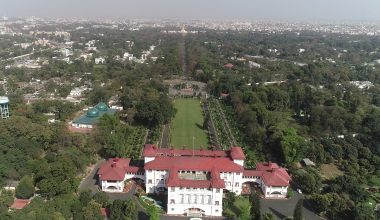 The Drone View of Bihar Lok Bhavan.