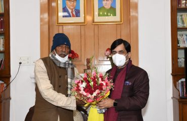 Courtesy meeting of Hon'ble Industries Minister Shri Syed Shahnawaz Hussain of Bihar with His Excellency.