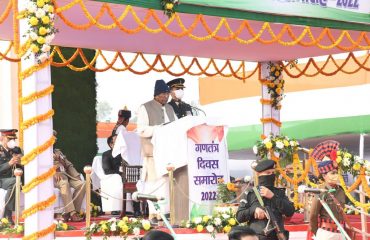 His Excellency addressing the people of Bihar on Republic Day