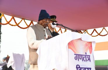 H.E. addressing the people on Republic day.
