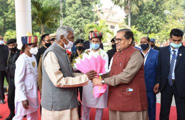 His Excellency welcomed at Legislative Assembly..