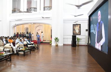 His excellency participating in Pariksha Pe Charcha program.