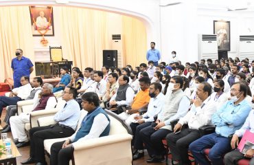 Students participating in Pariksha Pe Charcha Program.
