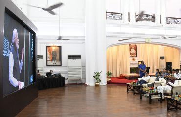 His excellency participating in Pariksha Pe Charcha program.