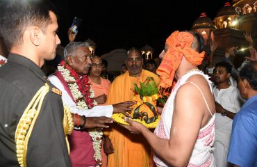 His Excellency at ISKCON Temple Patna.