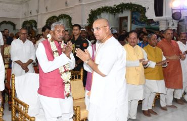 His Excellency at inauguration ceremony of ISKCON Temple Patna.
