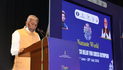 His Excellency addressing at the event
