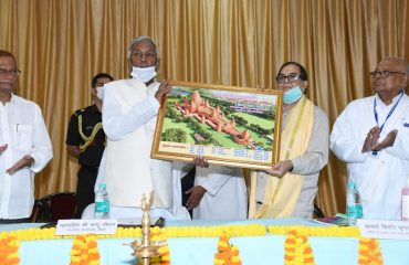His Excellency received a photograph of Proposed Ramayan Mandir to be built in Purvi Champaran ,Bihar.