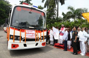 His Excellency flagged off Blood Collection Van.