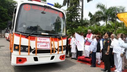 His Excellency flagged off Blood Collection Van.