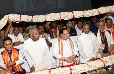 His Excellency welcomed at the event along with other dignitaries.
