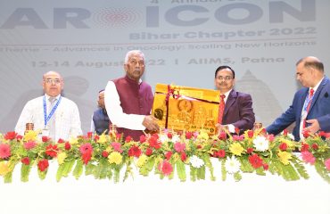His Excellency being welcomed at the event.
