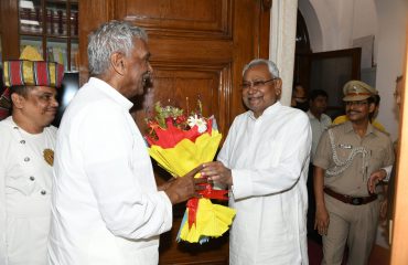 C.M. Shri Nitish Kumar meeting His Excellency.