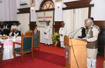 His Excellency addressing the dignitaries at the event.