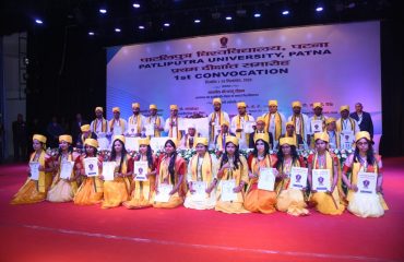 His Excellency with university toppers.