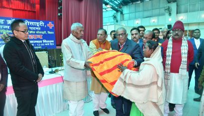 His Excellency distributed blankets to the needy