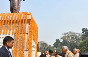 His Excellency paid tribute to Jananayak Kapoori Thakur.